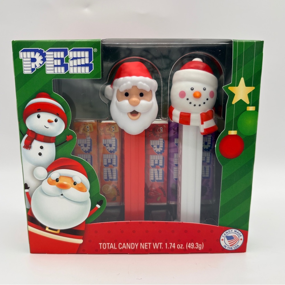 PEZ Santa & Snowman Holiday Candy Dispensers NIB